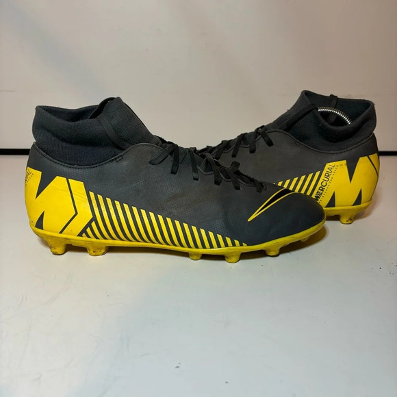 Nike Mens Mercurial Superfly 6 Soccer Cleats Grey Yellow AH7363-070 Size 10 - Picture 5 of 10